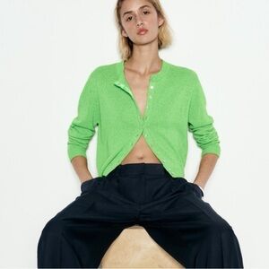 Zara Lime Green Cardigan